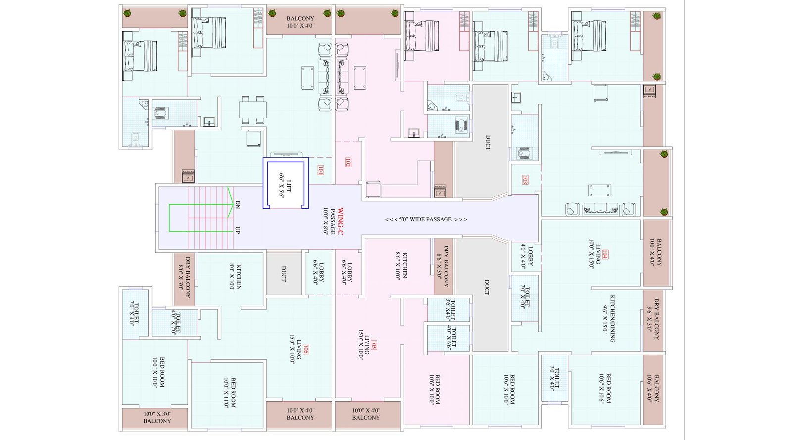 Siddhi-Aspire-Typical-Floor-Plan